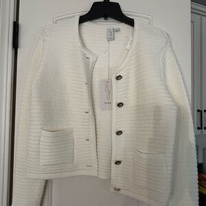 Joie Women's Textured White Cardigan